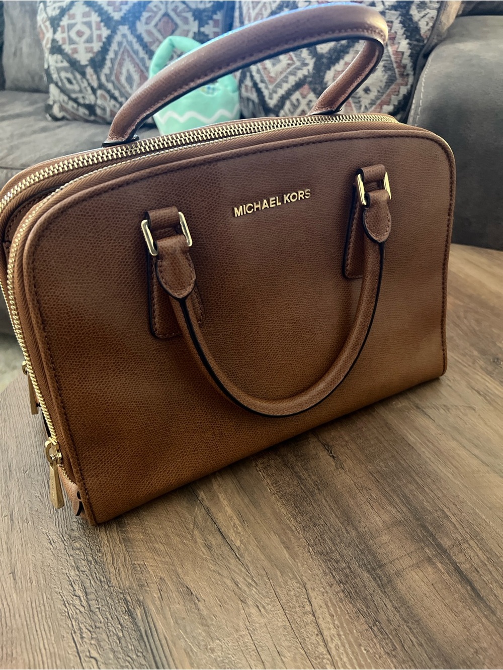 Michael Kors Brown Saffiano Leather Bag